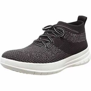 Fitflop uberknits slip on glittery trainers black US 8.5 BoxD